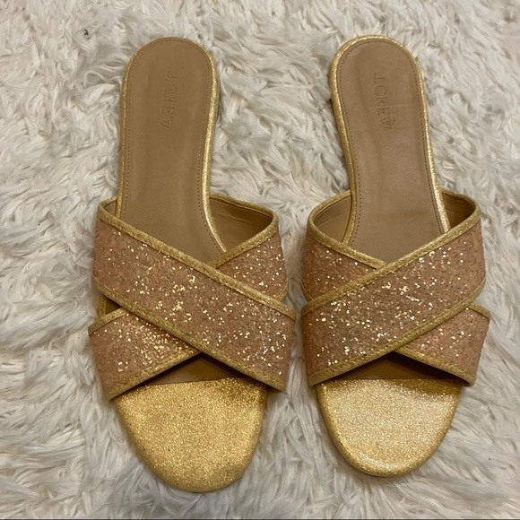 J. Crew Buff Glitter Cora Criss Cross Sandals - Picture 2 of 8